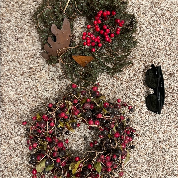 Other - TWO SMALL HOLIDAY WREATHS